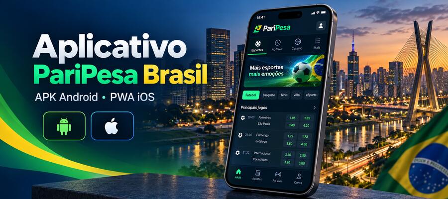 Aplicativo PariPesa Brasil com download do APK Android e acesso PWA para iOS