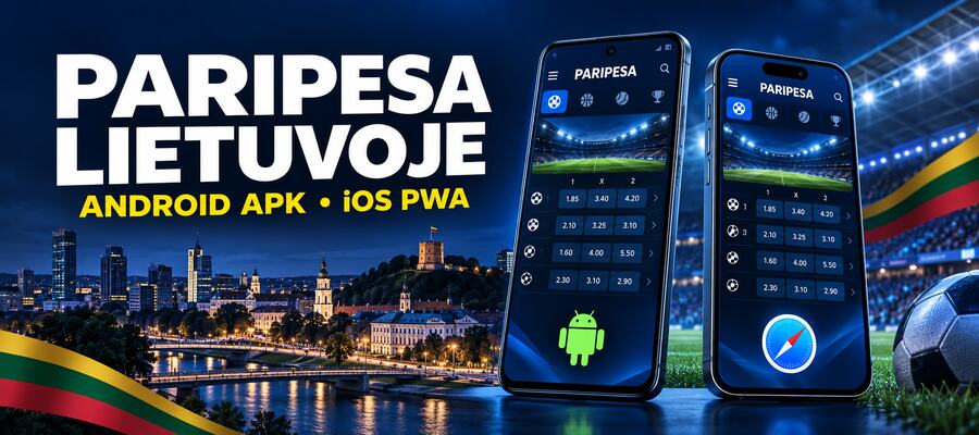 PariPesa programėlė Lietuvoje Android APK ir iOS PWA įrenginiuose.