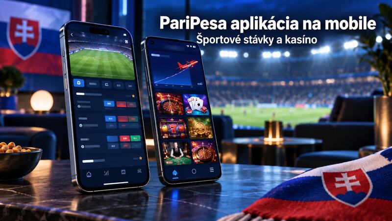 Mobilná aplikácia PariPesa na športové stávkovanie a kasíno na Slovensku
