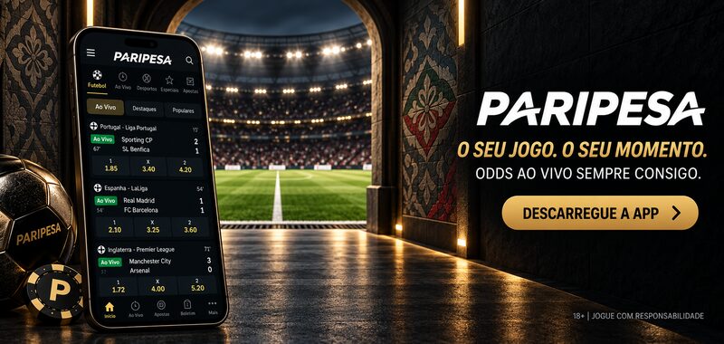 Aplicação PARIPESA para apostas desportivas online com jogos e odds em tempo real.